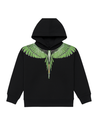 County of Milan felpa con cappuccio stampa iconica nero F5CMJBHS060 110 COUNTY OF MILAN KIDS 