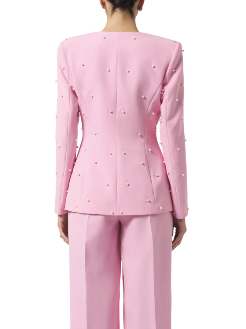 Silence giacca donna con perline rosa