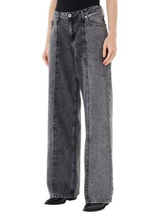 Karl Lagerfeld Jeans jeans gamba larga bicolore lavaggio nero A3W10070 1YQ KARL LAGERFELD 