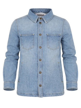 Dondup giubbino bambino in denim lavaggio chiaro
