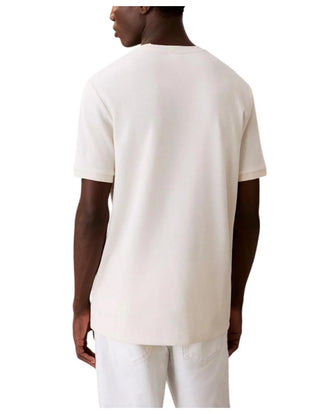 Calvin Klein T-shirt manica corta uomo con logo panna