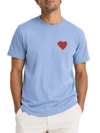 Vision of Super T-shirt uomo manica corta stampa Heart celeste