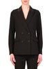 Vicolo giacca blazer doppiopetto in crepe nero
