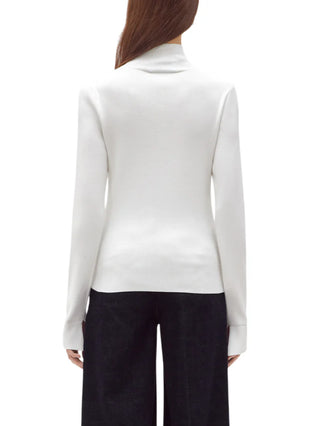 Blugirl maglia lupetto a rombi con strass bianco