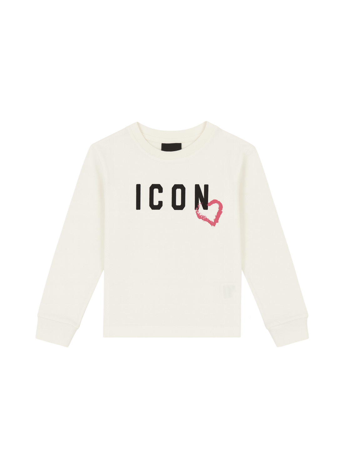 Icon T-shirt bambina manica lunga panna