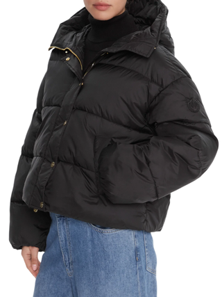 Pinko piumino trapuntato Impasto con cappuccio nero 105656-A2TF Z99 PINKO 