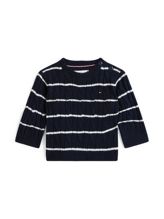 Tommy Hilfiger maglia neonato a righe blu KN0KN02089 C1G Tommy Hilfiger 
