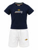Aeronautica Militare completo estivo bambino T-shirt e shorts blu bianco