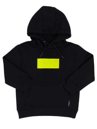 Icon felpa bambino con cappuccio nero IBSW00831 9000 ICON
