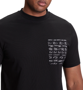 Karl Lagerfeld T-shirt con taschino logato nero 75504155322 990 KARL LAGERFELD