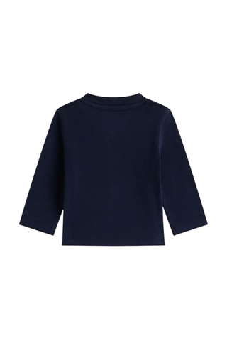 Tommy Hilfiger T-shirt manica lunga con logo blu