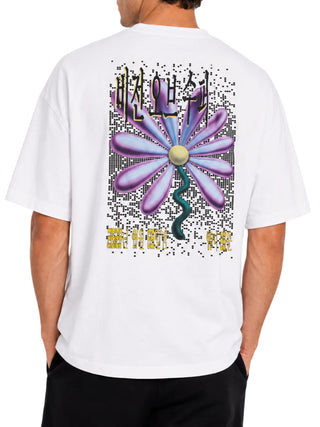 Vision of Super T-shirt uomo manica corta con stampa panna