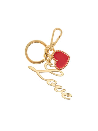 Love Moschino portachiavi donna con cuore logato oro