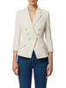 Elisabetta Franchi giacca blazer doppiopetto panna