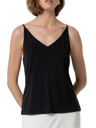 Surkana top donna misto modal nero