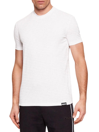 Dsquared2 T-shirt uomo manica corta logo all over bianco