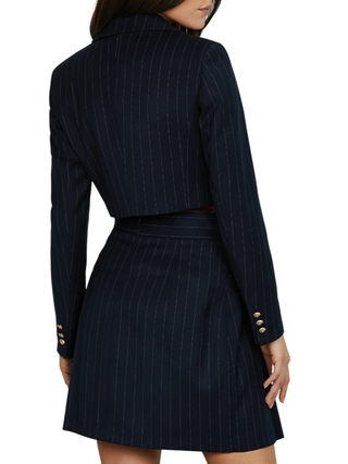 Relish giacca crop gessata doppiopetto Reruum blu RERUUM 1786 RELISH