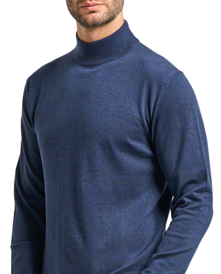 Yes Zee maglia lupetto misto lana blu M862-HL00 0713 YES-ZEE 