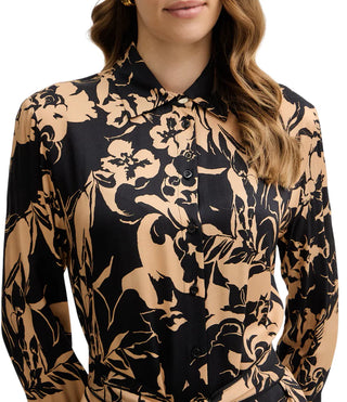 midi, a camicia, ml, fantasia floreale