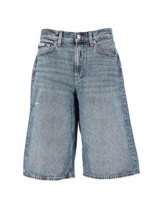 Calvin Klein Jeans bermuda donna effetto used lavaggio blu