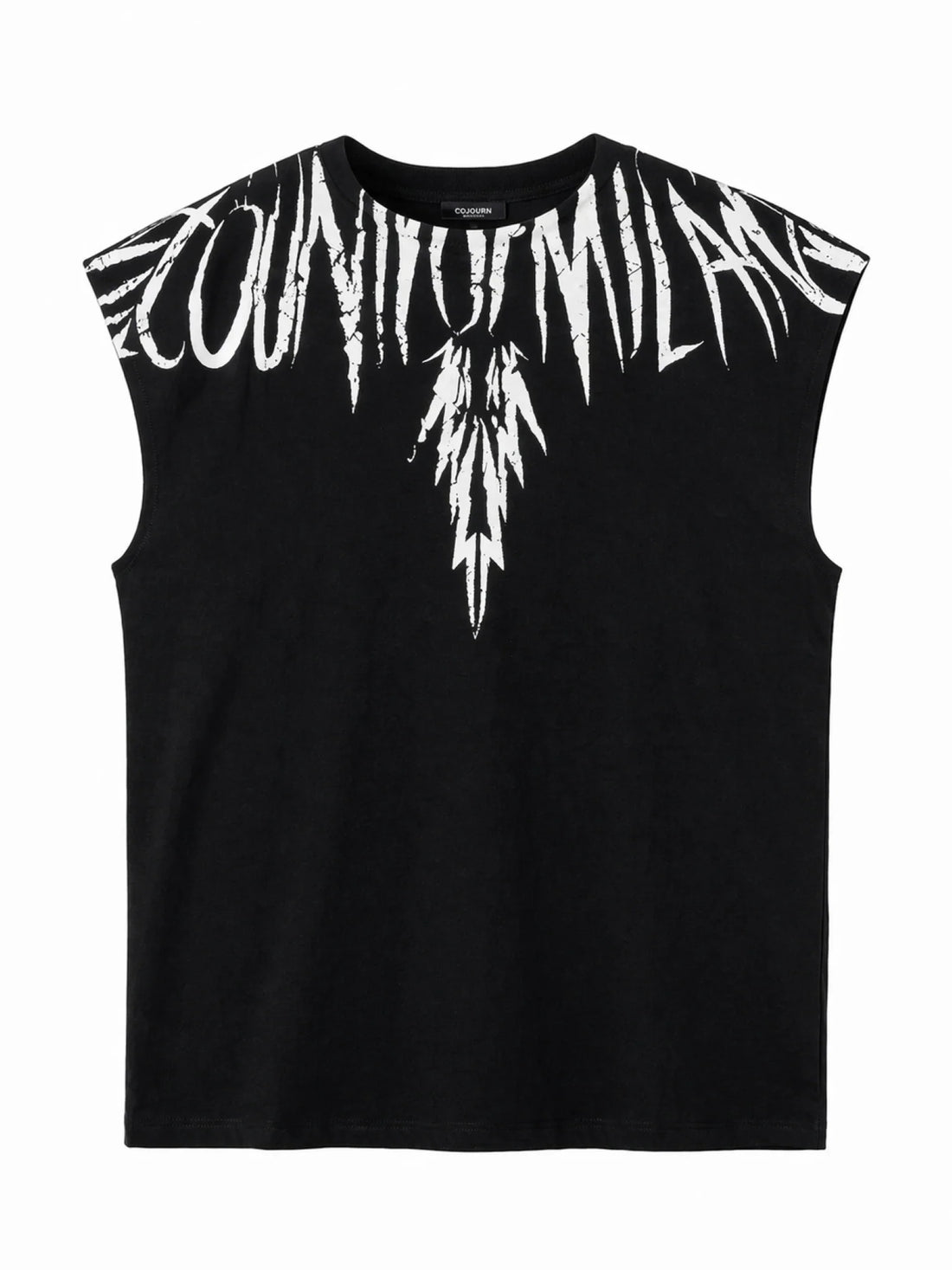County of Milan T-shirt smanicata bambino con stampa iconica nero