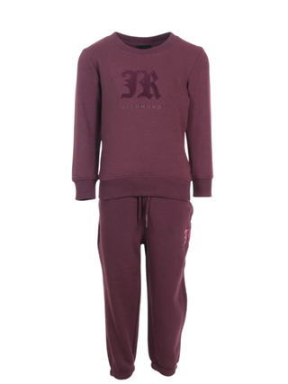 John Richmond completo bambina felpa e pantaloni viola RBA25002CF EGGPLANT John RICHMOND