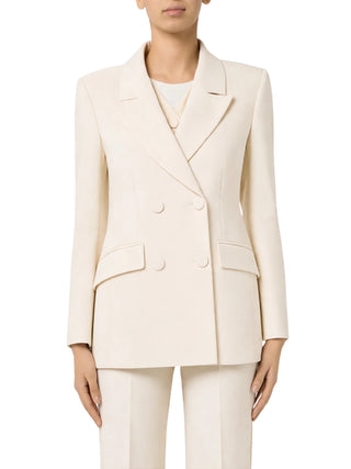 Sandro Ferrone giacca blazer doppiopetto panna