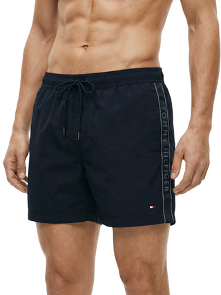 Tommy Hilfiger boxer mare uomo con bande logate blu