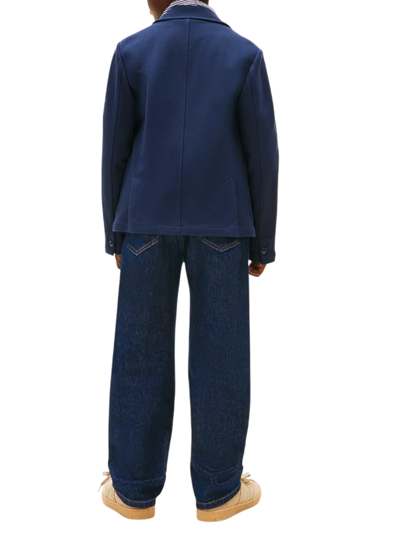 Tommy Hilfiger giacca blazer bambino in piquè blu