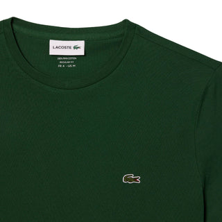 Lacoste T-shirt manica corta in cotone Pima verde scuro