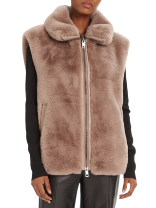 Pinko gilet in ecopelliccia Deyn tortora 105107-A2WN D01 PINKO 