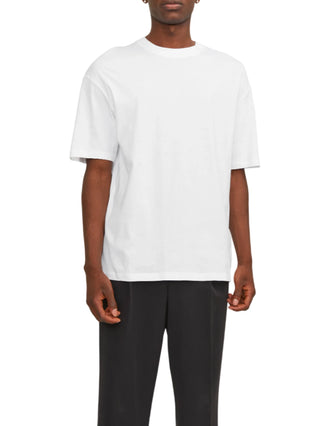 Jack&Jones T-shirt basic uomo in cotone bianco