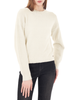 Yes Zee maglia lupetto con dettagli lurex bianco latte