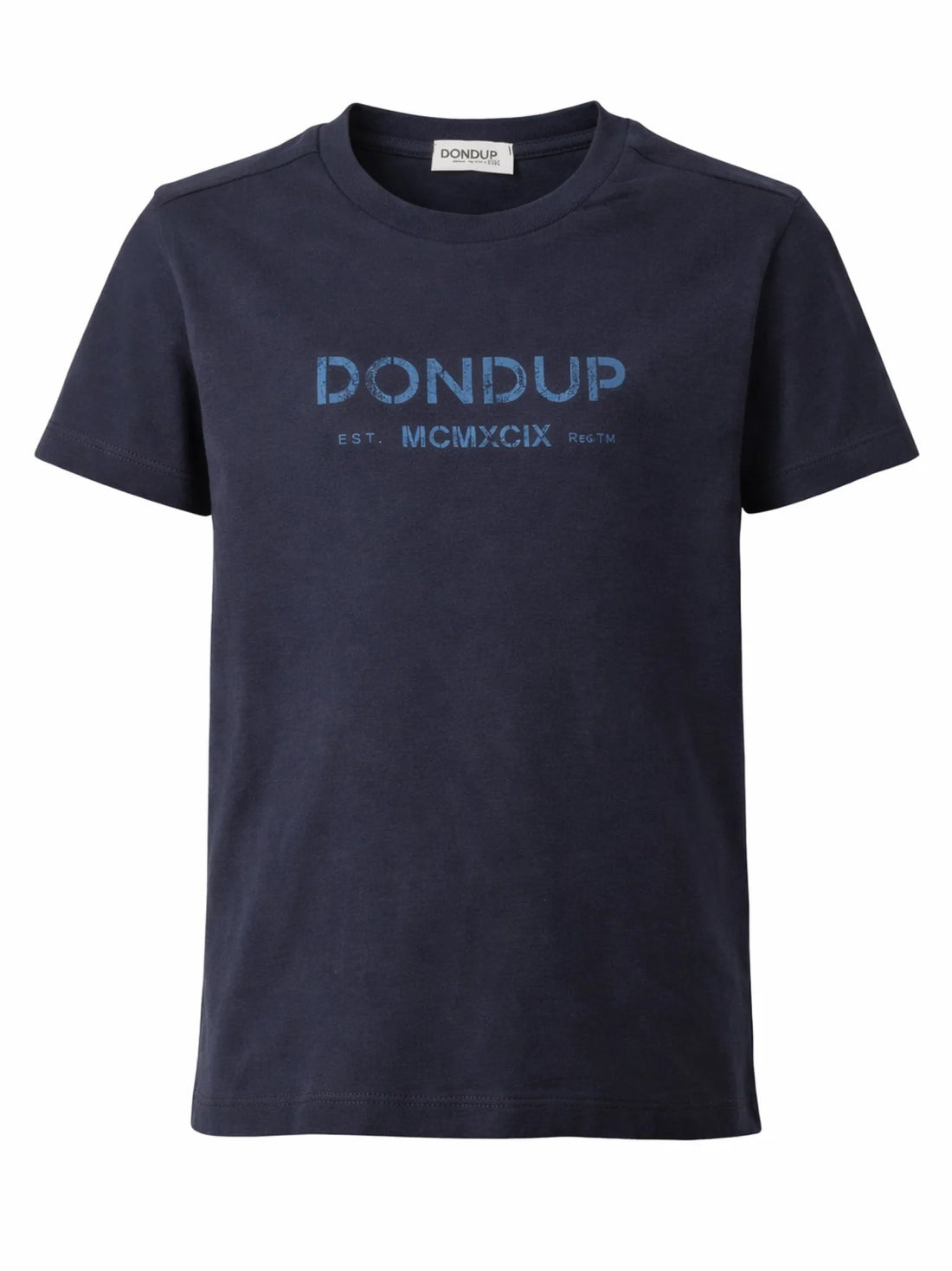 Dondup T-shirt bambino in cotone con logo blu