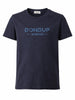 Dondup T-shirt bambino in cotone con logo blu