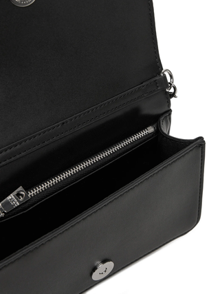 Love Moschino borsa in ecopelle trapuntata nero argento