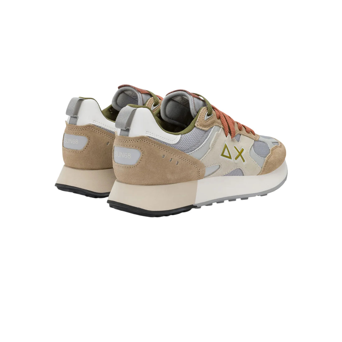 Sun68 sneakers uomo Jaki Outdoor in suede e mesh beige marrone