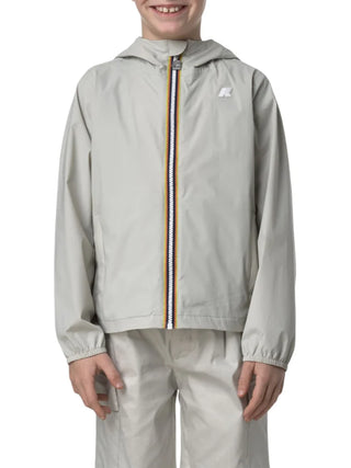 K-Way giubbino leggero antivento Jack con cappuccio ecrù