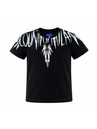 County of Milan T-shirt bambino con stampa iconica nero