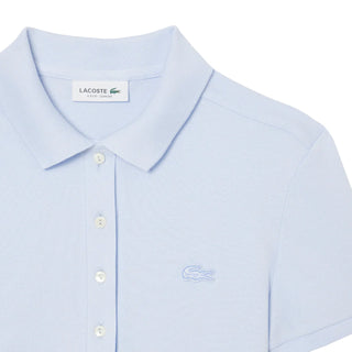 Lacoste polo donna manica corta in piquè lavanda