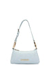 Love Moschino borsa a spalla in ecopelle martellata celeste