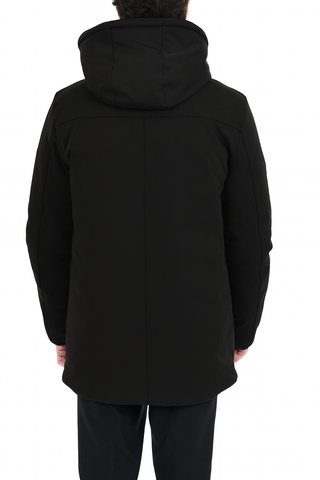 Yes-Zee giubbino imbottito in softshell con cappuccio nero O834-NM00 0801 YES-ZEE