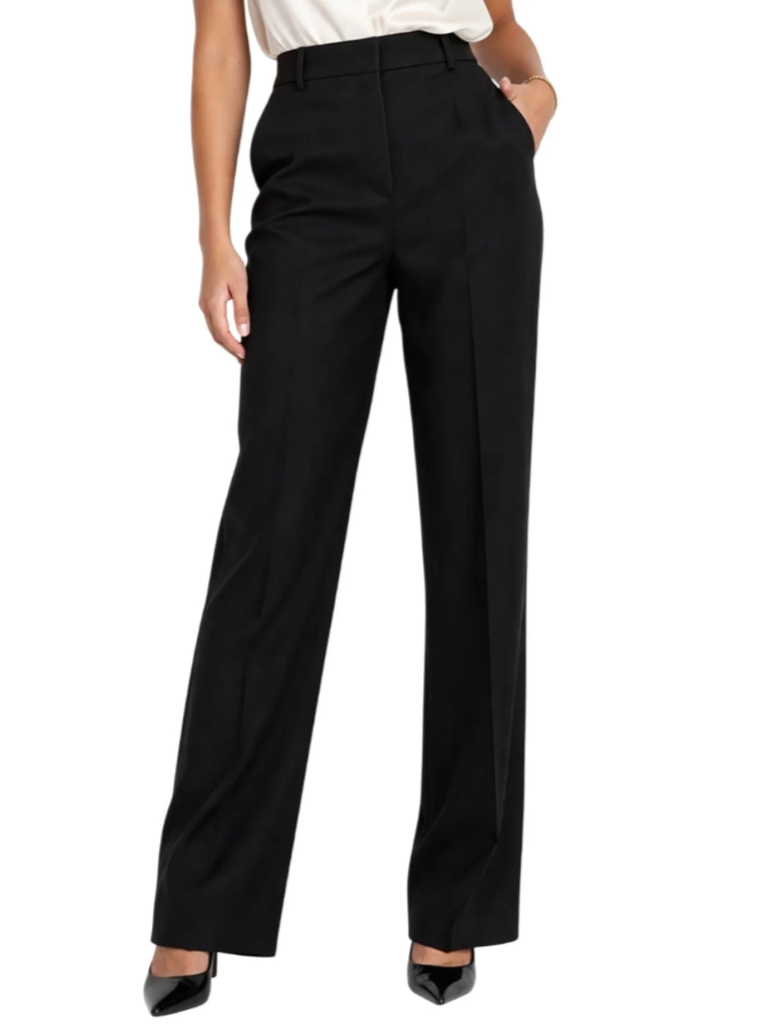 Simona Corsellini pantaloni donna gamba dritta nero