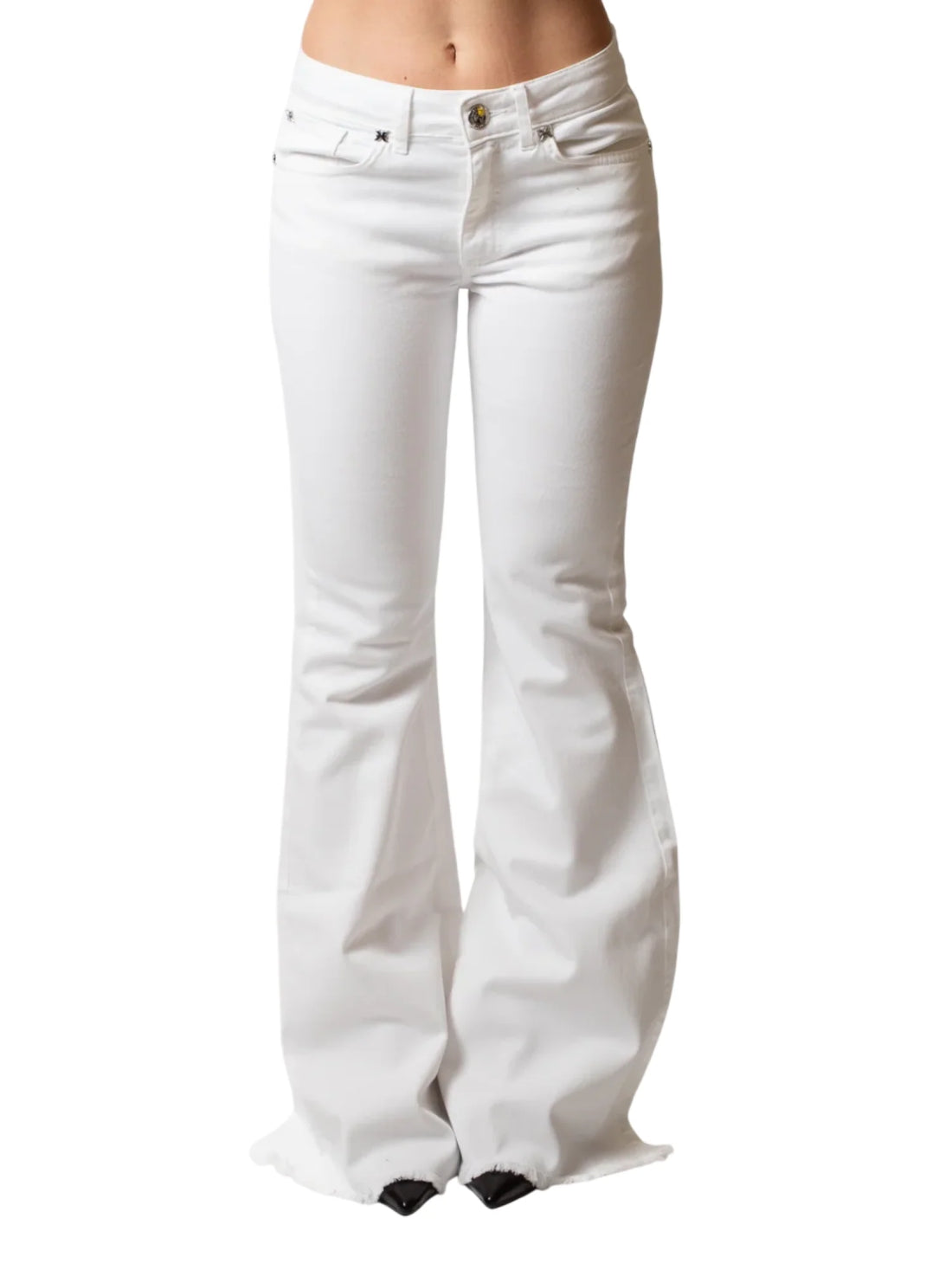 John Richmond jeans a zampa donna Kannawi bianco