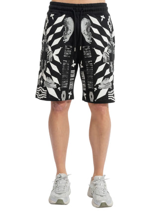 County of Milan bermuda uomo con stampe tiger nero