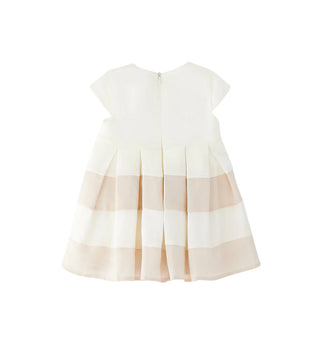 iDo abito neonata misto lino panna rosa