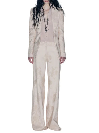 Aniye By pantaloni palazzo Silva in pizzo rosa cipria