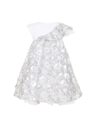 Karl Lagerfeld abito elegante bambina con paillettes argento