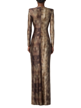 Elisabetta Franchi abito Red Carpet in fantasia pitonata ABR3557E2 EL1 ELISABETTA FRANCHI