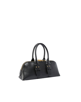 Pinko borsa Bowling Bag in pelle nero oro
